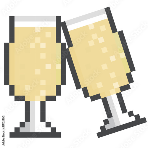 ドット絵シャンパン