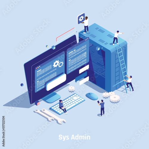 IT Professions Isometric Composition