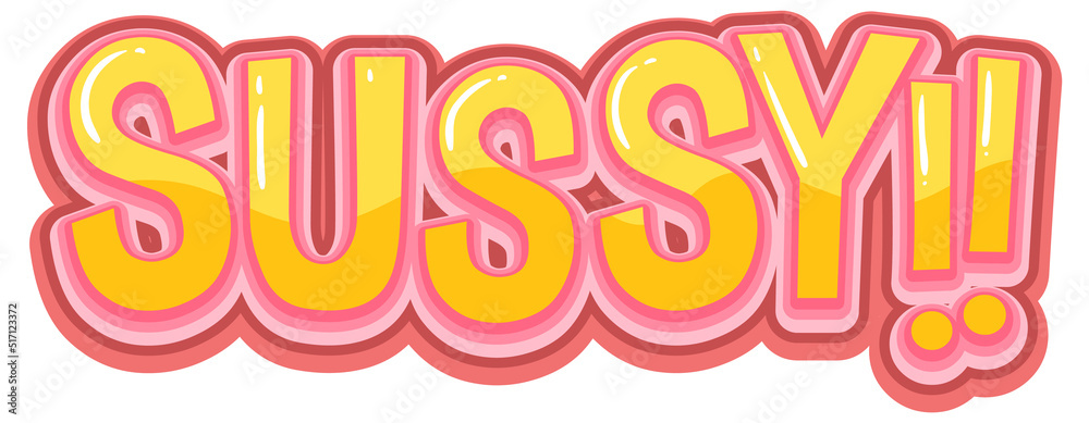 Sussy isolated word text Sussy isolated word text