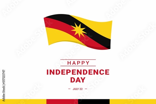 Sarawak Independence Day. Vector Illustration. The illustration is suitable for banners, flyers, stickers, cards, etc.