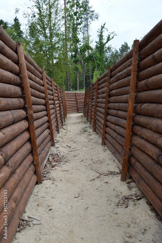 trench in the forest