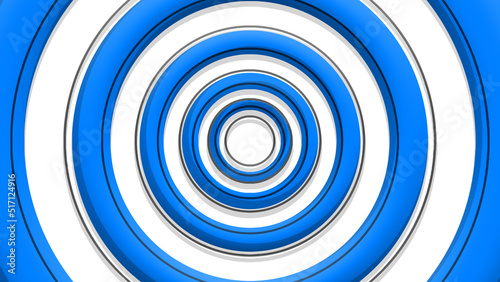 Colored cartoon circles.with cute style. Color: blue circle/spiral.