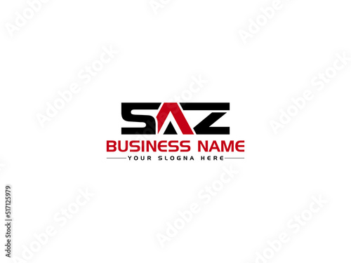 Minimalist SAZ Logo Icon, Colorful SA s a z Logo Letter Vector Art With Creative Three Letter Unique Symbol Design
