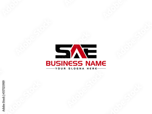 Minimalist SAE Logo Icon, Colorful SA s a e Logo Letter Vector Art With Creative Three Letter Unique Symbol Design