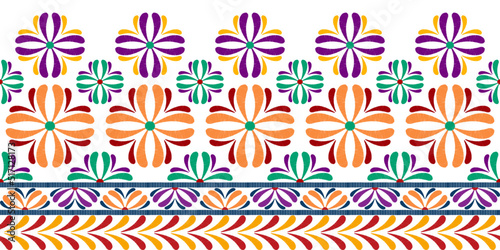 Abstract motif ethnic seamless pattern design. Aztec fabric carpet mandala ornaments textile decorations wallpaper. Tribal boho native turkey African traditional embroidery vector background 