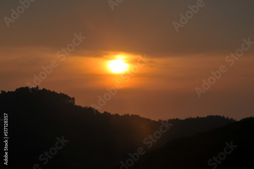 sunrise over the mountains