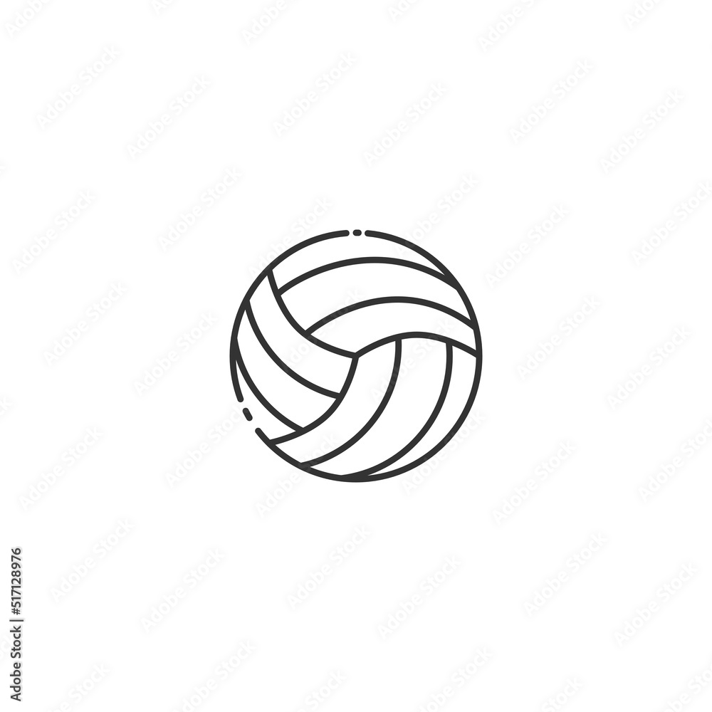 Volleyball vector icon on white background