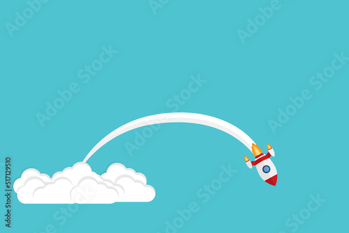 Fail  launch. Fail start up business, new business risk or unexpected entrepreneur bankruptcy concept.