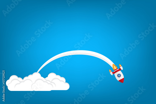 Fail  launch. Fail start up business, new business risk or unexpected entrepreneur bankruptcy concept.