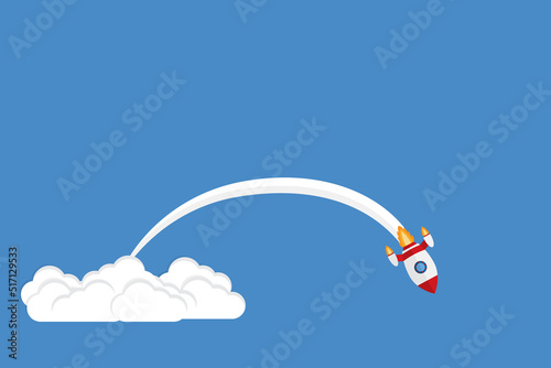 Fail  launch. Fail start up business, new business risk or unexpected entrepreneur bankruptcy concept.