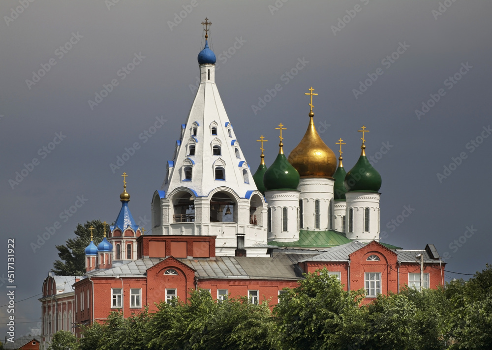 Assumption cathedral and bell tower in Kolomna Kremlin. Russia