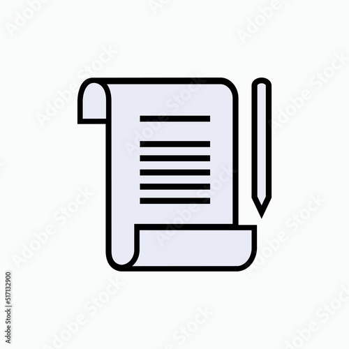 Terms of References Icon. TOR, Statement Symbol on Agreement - Vector. 