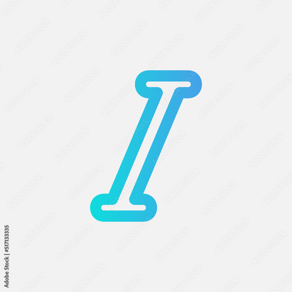 Italic icon in gradient style about text editor, use for website mobile app presentation Italic icon in gradient style about text editor, use for website mobile app presentation