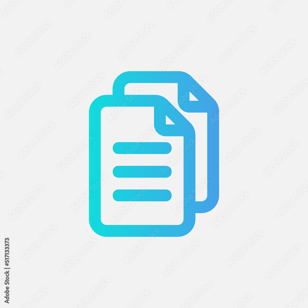 Copy icon in gradient style about text editor, use for website mobile app presentation Copy icon in gradient style about text editor, use for website mobile app presentation