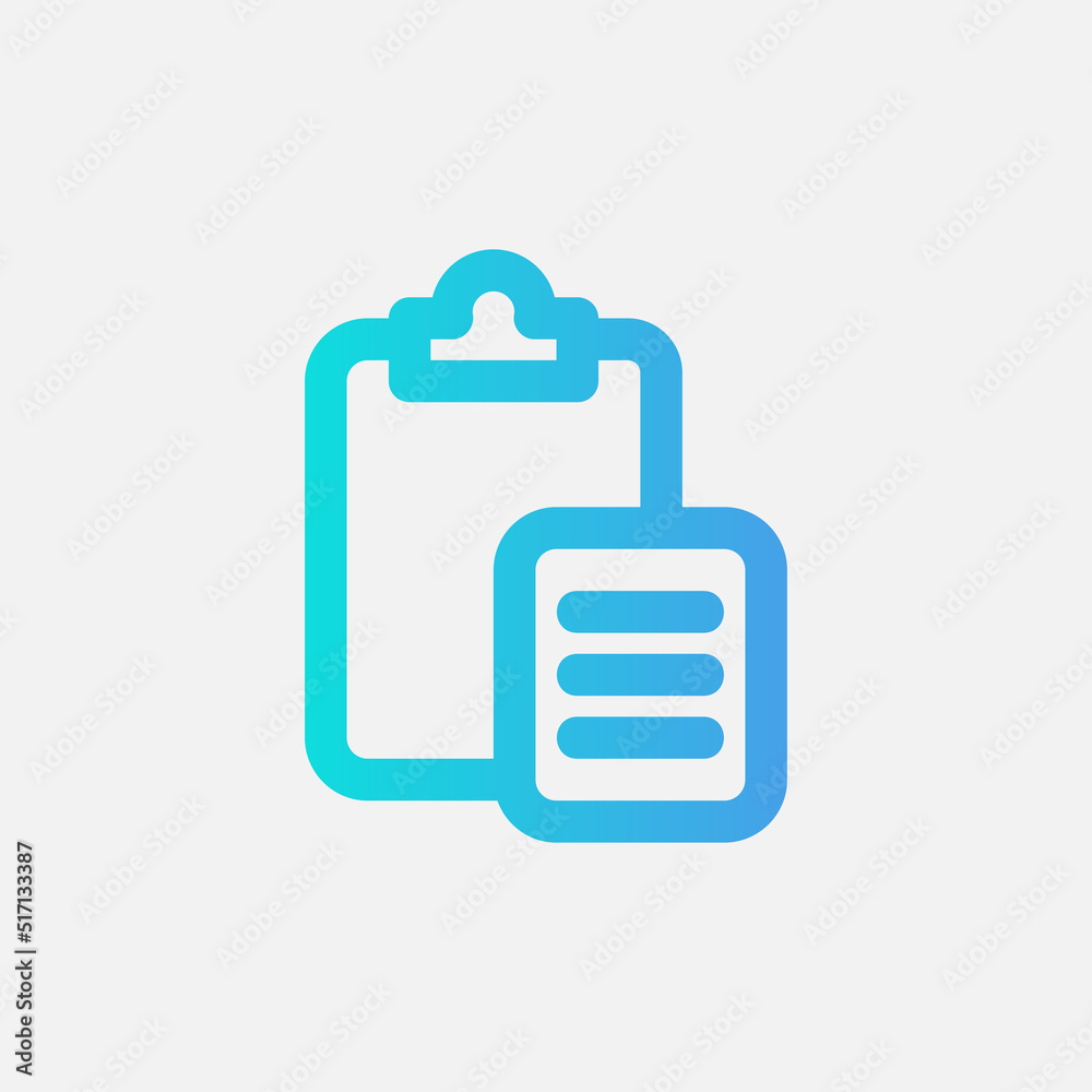 Paste icon in gradient style about text editor, use for website mobile app presentation Paste icon in gradient style about text editor, use for website mobile app presentation