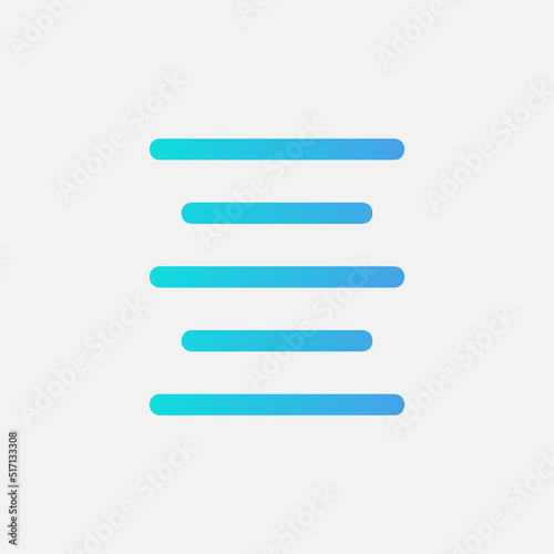 Align center icon in gradient style about text editor, use for website mobile app presentation