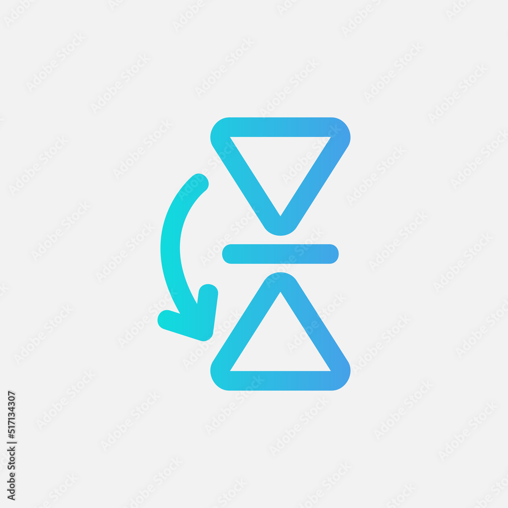 Flip horizontal icon in gradient style about text editor, use for website mobile app presentation Flip horizontal icon in gradient style about text editor, use for website mobile app presentation