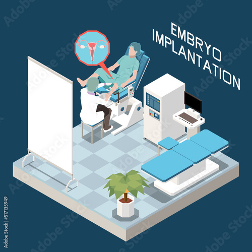 Embryo Implantation Isometric Background
