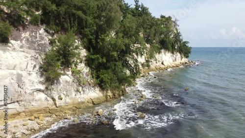 Aerial view of the batee puteh cliffs, Aceh, Indonesia. photo