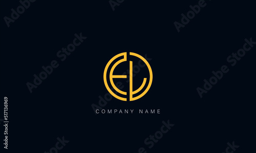 EL, LE Abstract Letters Logo Monogram