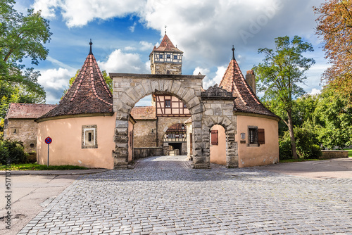 Rothenburg ob der Tauber, Germany. Barbican in front of the Roeder Gate photo