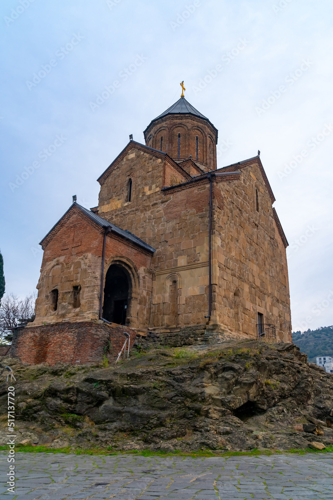 Metekhi Church old orthodox church in Tbilisi. Travel