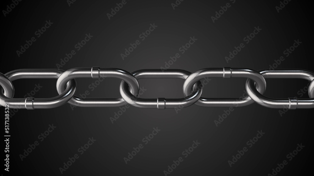 Obraz premium Shiny metallic silver chain network concept