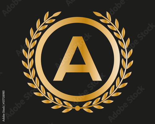 A Gold Letter Design Vector with Golden Luxury Colors and Monogram Design