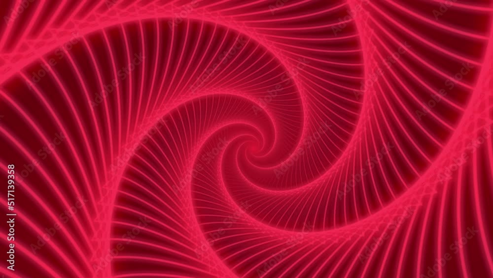 Loopable abstract digital neon red geometric tunnel background. 4K futuristic sparkling animation pattern that moves forward. Technology and cyber concept with copy space