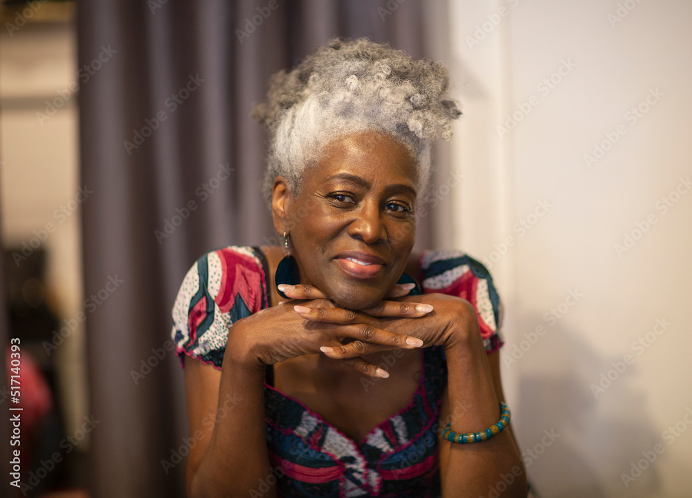 Portrait confident hopeful senior female shop owner Portrait confident hopeful senior female shop owner