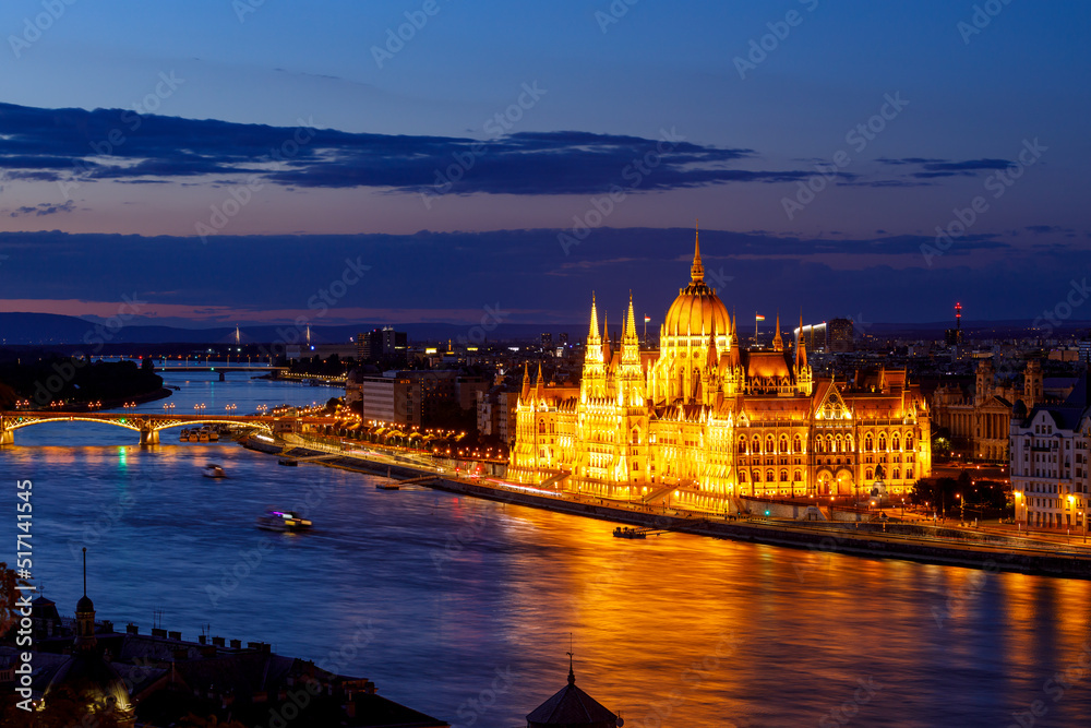The hungarian parliament building in Budapest