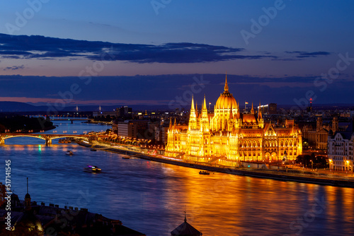 The hungarian parliament building in Budapest