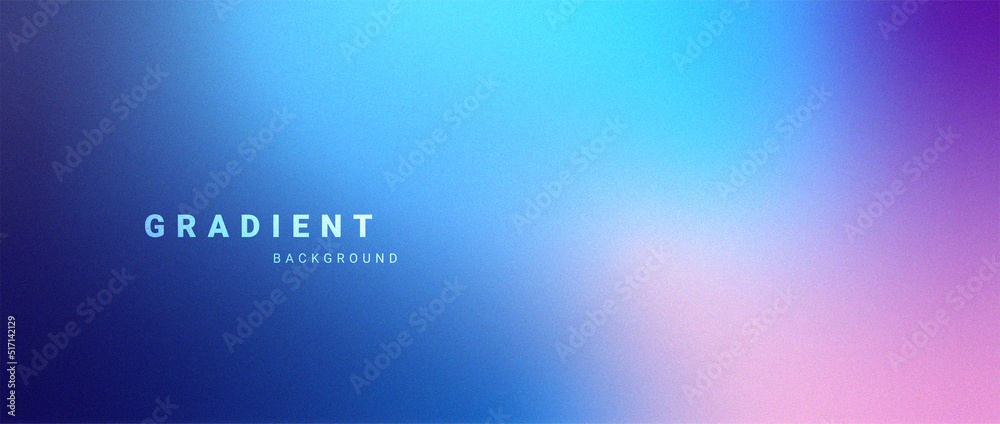 Blue gradient background with grain texture - obrazy, fototapety, plakaty 