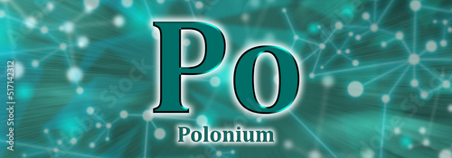 Po symbol. Polonium chemical element