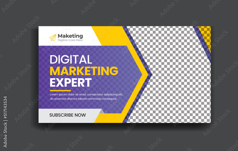 YouTube Thumbnail Template Stock Vector | Adobe Stock