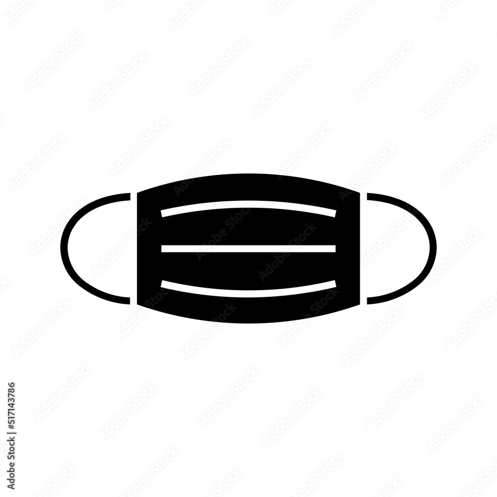 Medical mask icon, full black. Suitable for website, content design, poster, banner, or video editing needs Medical mask icon, full black. Suitable for website, content design, poster, banner, or video editing needs