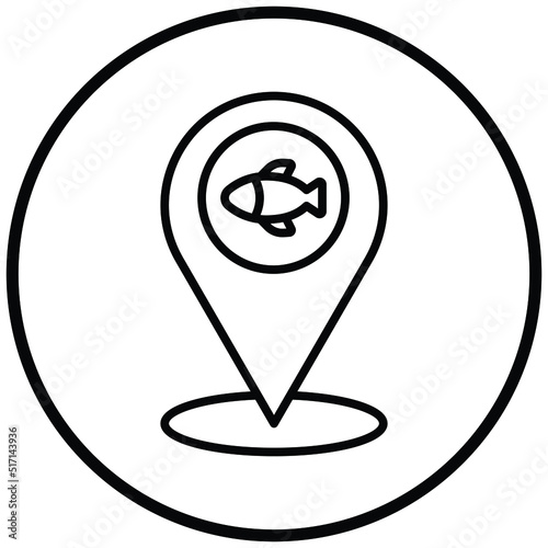 Fishing Destinations Icon Style