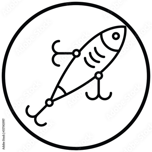 Fishing Lure Icon Style