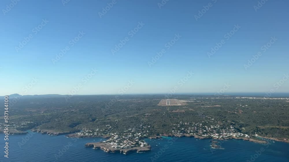 Unique pilot point of view during a jet approach to Menorca’s airport Rwy01, in Spain, Balearic Islands. 4k 60FPS. Unique pilot point of view during a jet approach to Menorca’s airport Rwy01, in Spain, Balearic Islands. 4k 60FPS.