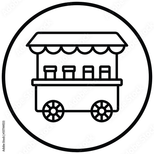 Toffee Apple Stall Icon Style