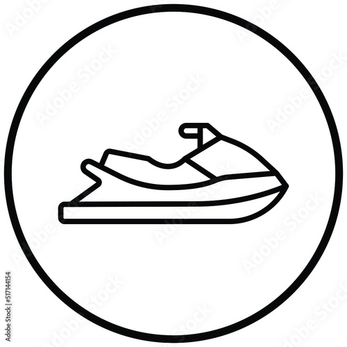 Jet Ski Icon Style