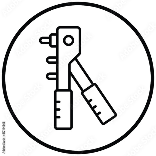 Rivet Gun Icon Style