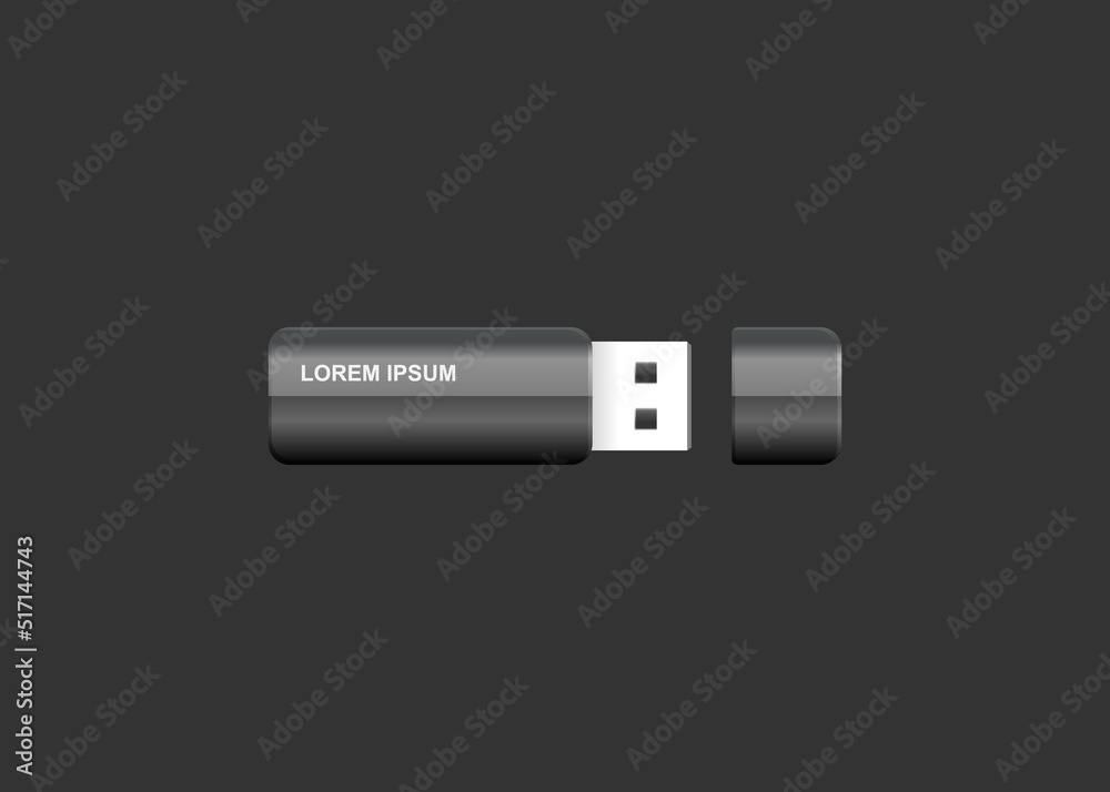 usb drive design mock up set, 3d rendering. usb drive design mock up set, 3d rendering.