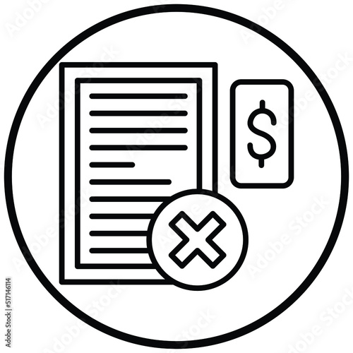 Early Termination Fee Icon Style