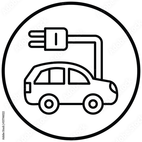 Electronic Car Icon Style