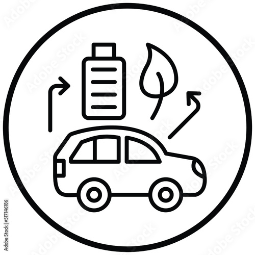 Hybrid Vehicle Icon Style