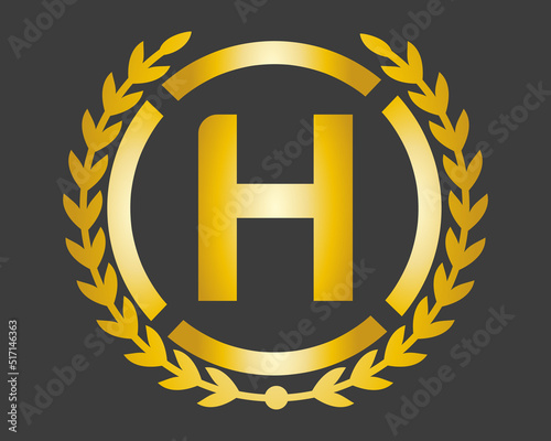 H Luxury Logo template in vector for Restaurant, Royalty, Boutique, Cafe, Hotel, Heraldic, Jewelry, Fashion and other vector illustration