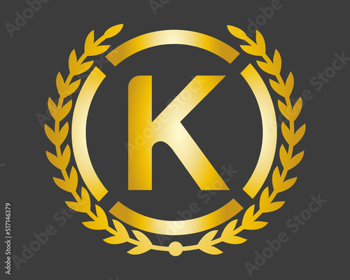 K Luxury Logo template in vector for Restaurant, Royalty, Boutique, Cafe, Hotel, Heraldic, Jewelry, Fashion and other vector illustration