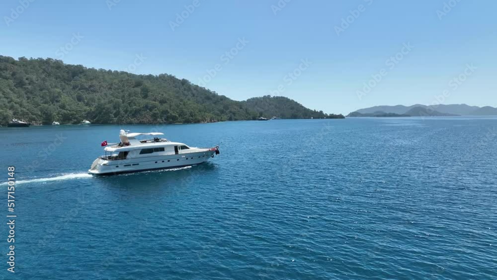 luxury yacht near göcek bays. Göcek. Boat. Turkey. Mugla luxury yacht near göcek bays. Göcek. Boat. Turkey. Mugla