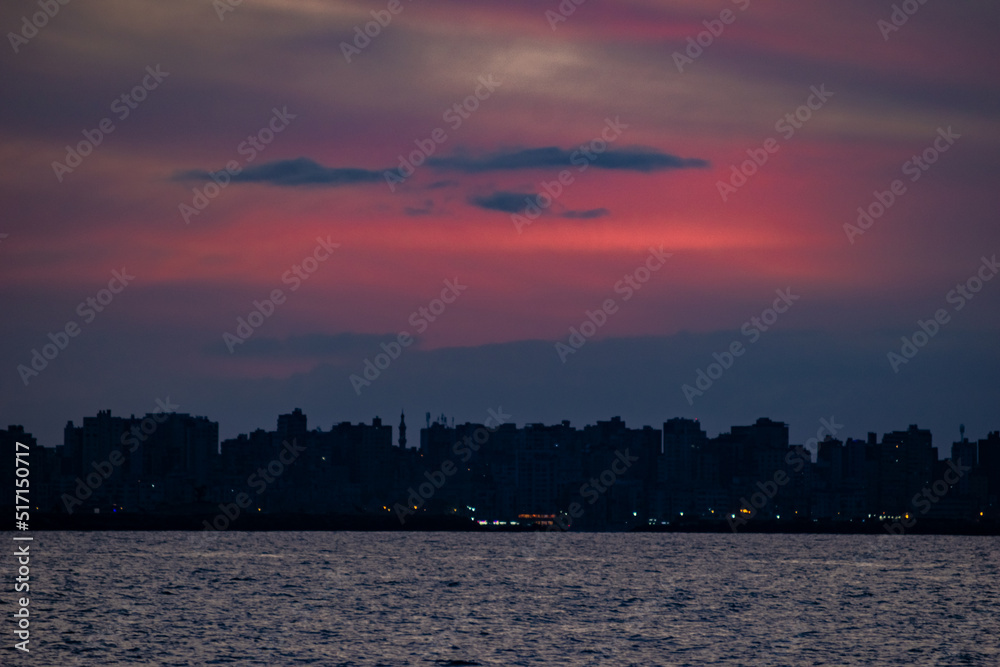 Fototapeta premium After sunset over the city